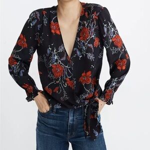 Madewell silk top size medium